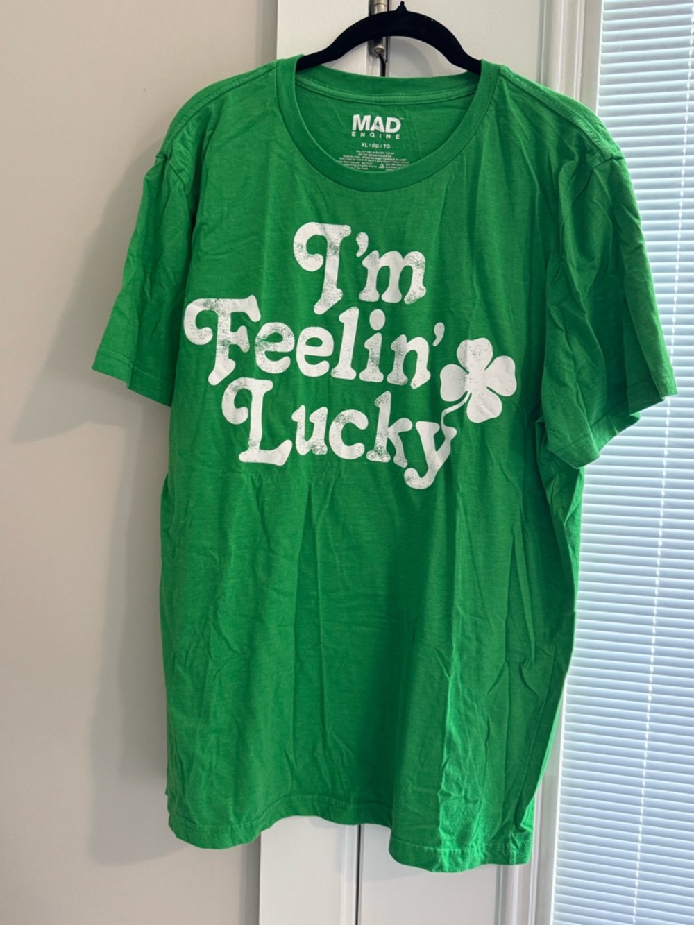MAD Engine Green Graphic Tee with White Print
